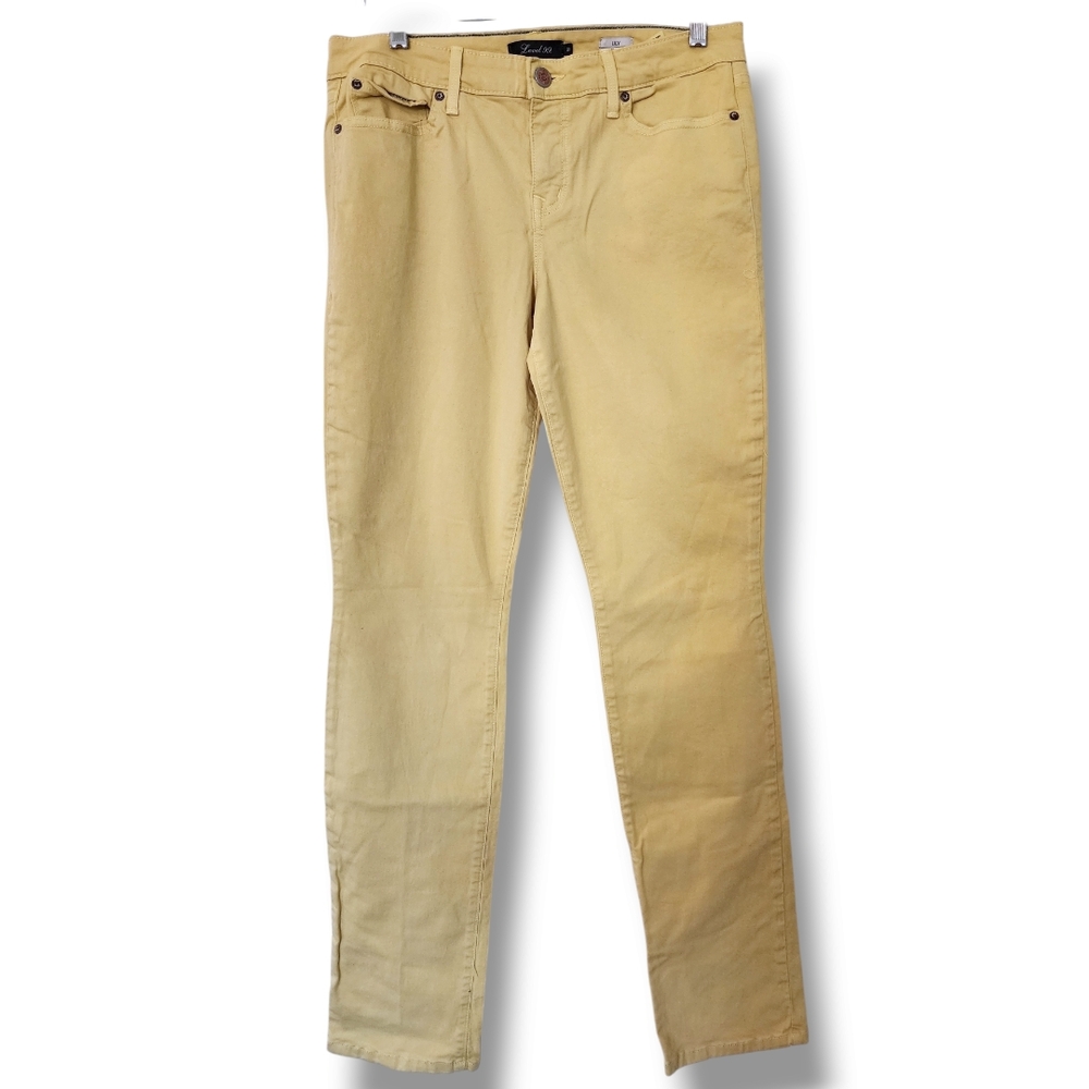 Level 99 yellow Lily skinny straight pants 31